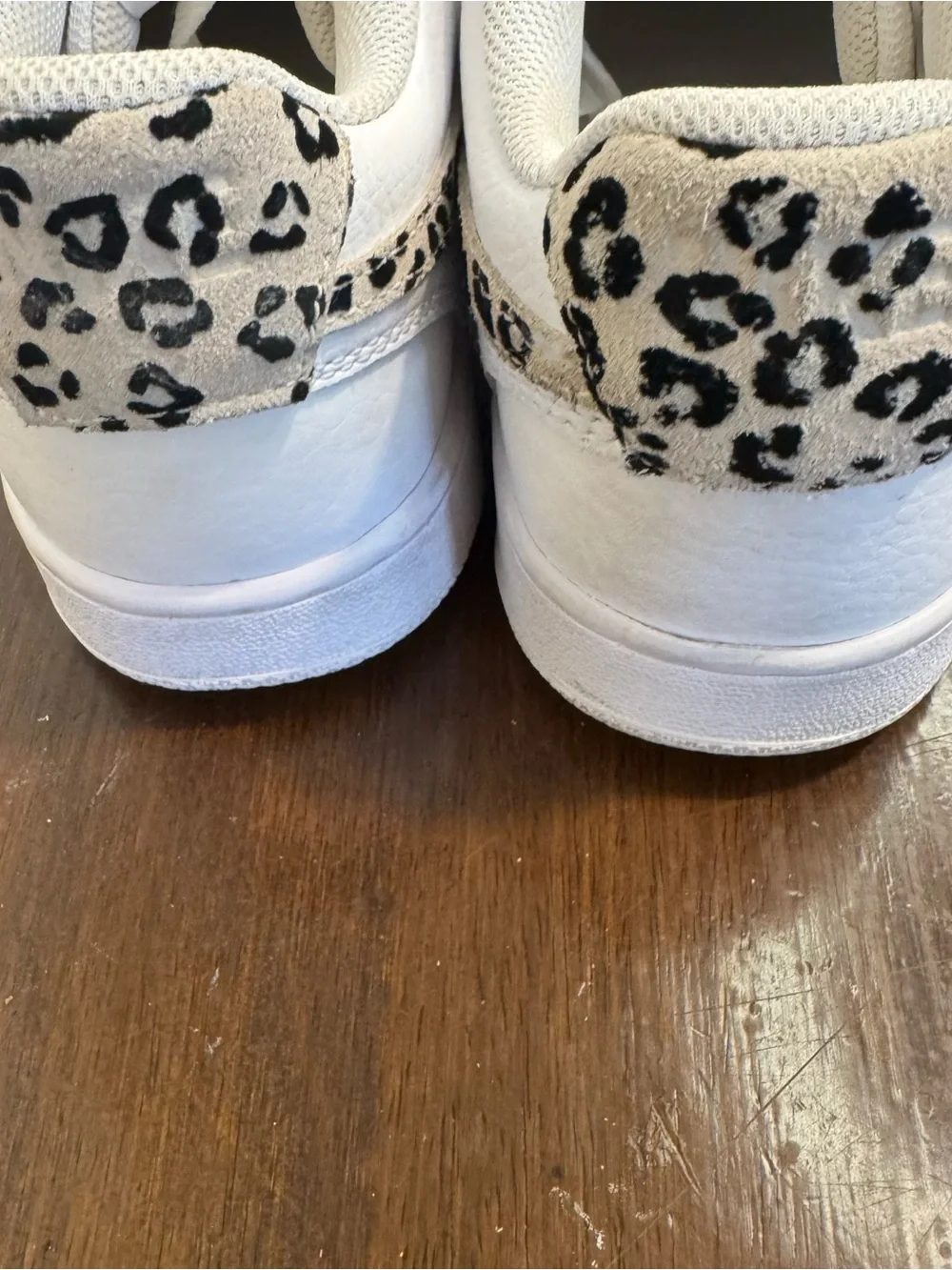 Nike Court Vision Womens Low Shoes Leopard Swoosh Sneakers Size 10 DD9665-100